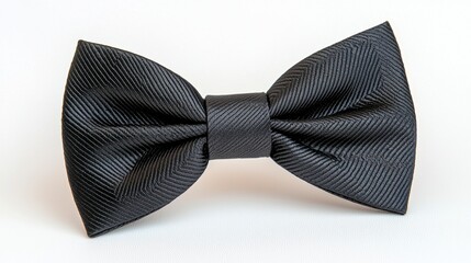 Dark Gray Speckled Bow Tie On White Background