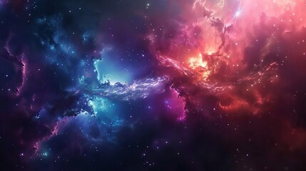 Naklejka premium Vivid high-definition star field background with colorful starry night sky and outer space texture for cosmic themes