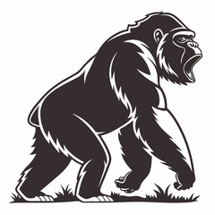 Creative animal icon Gorilla vector illustration