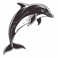 Creative animal icon Dolphin vector illustration