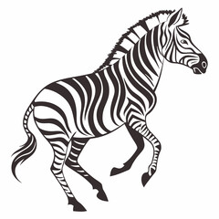Creative animal icon Zebra vector illustration