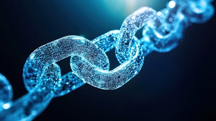 Abstract Digital Chain Network Connection Technology Concept