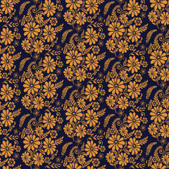 Classic Luxury Floral Design with Rich Silk and Gilt Embellishments