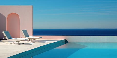 Fototapeta premium swimming pool in the resort