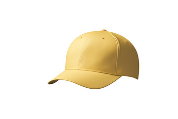 Fototapeta premium Modern Yellow Cap Flat Lay - Minimalist Design for Creative Projects