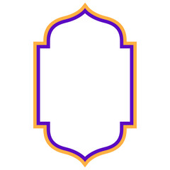 Decorative Purple Eid Al Fitr Frame