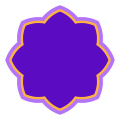 Decorative Purple Eid Al Fitr Frame