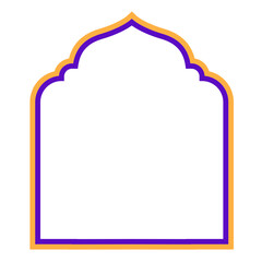 Decorative Purple Eid Al Fitr Frame