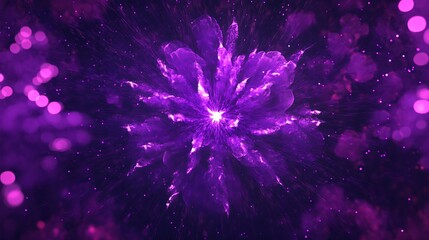 Banner Purple Firework celebrate anniversary