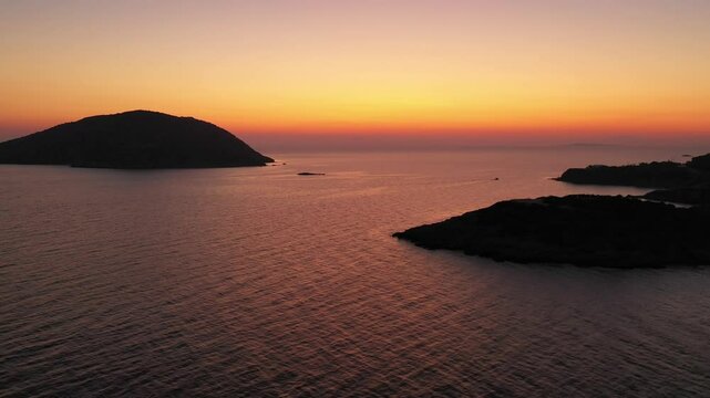 Golden dusk in Anavyssos, Southern Athens, Greece