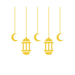 Gold Hanging Lantern Decoration