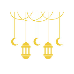 Gold Hanging Lantern Decoration