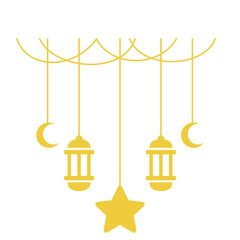 Gold Hanging Lantern Decoration