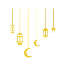 Gold Hanging Lantern Decoration