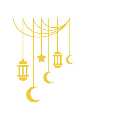 Gold Hanging Lantern Decoration