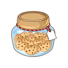 Glass jar with cookies. Vector illustration of a jar with cookies.