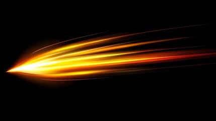 Fototapeta premium Abstract Golden Light Streaks on Black Background