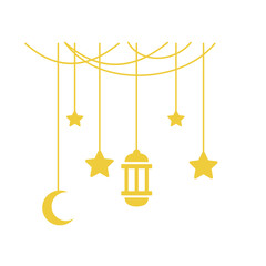 Gold Hanging Lantern Decoration