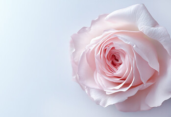 Pink roses flower close up with copy space, Festive backdrop with space for text. Birthday, Valentines day, international females day, event concept