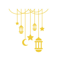 Gold Hanging Lantern Decoration