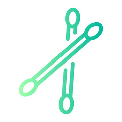 cotton buds Line Gradient Icon