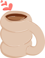 Adorable Squishy Mug Vector: Versatile Graphic for Stickers, Prints, and More.