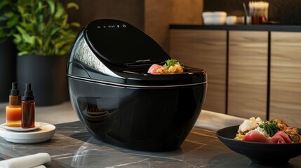 Luxury Smart Toilet with Integrated Food Preparation System