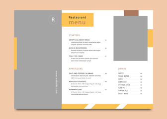 Fast food restaurant menu social media marketing web banner template with logo and icon. Pizza, burger & healthy food business promotion flyer. Abstract sale cover background design