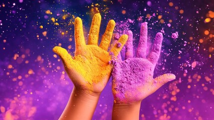 Festive Indian Tradition: Colorful Holi Banner with Creative Icon and Doodle Art Design for Celebration of Love and Colors - Happy Holi Greeting Card Header