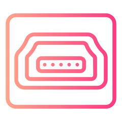 Obraz premium hdmi port gradient icon