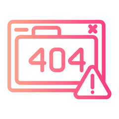 404 Error gradient icon