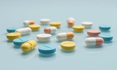 Colorful assortment of medicinal pills