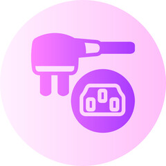 power plug gradient icon