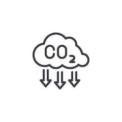 CO2 Reduction line icon
