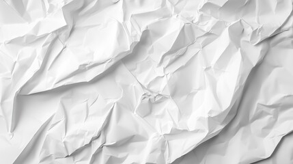 Obraz premium Crumpled paper texture, studio shot, white background