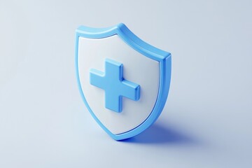 Obraz premium Shield with cross symbol