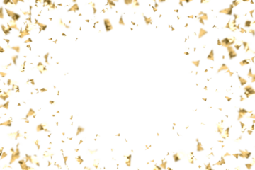 3D Lots of gold confetti background.