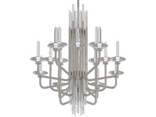 Calliope chandelier 16 - Elegant Lighting Fixture Against white Background