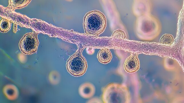 microscopic view Candida fungi and other human pathogenic yeasts, biology, organic substance
