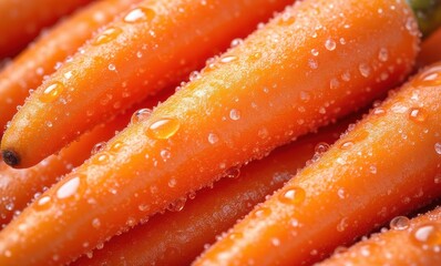 Fresh and vibrant orange carrots