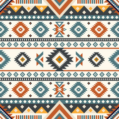 Navajo fabric pattern, bright and modern tones, traditional geometric patterns combined with a modern twist. Suitable for home decoration, textile and fashion applications, lifestyle products 
