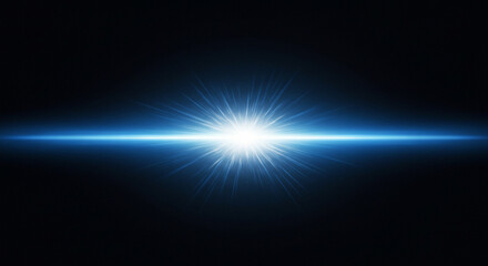 Fototapeta premium A radiant light burst in the center of a dark space