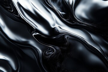 Liquid Metal Abstract Swirls, Dark Background, Design Texture