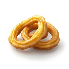 Delicious Tasty Sweet Churros on Firm White Background