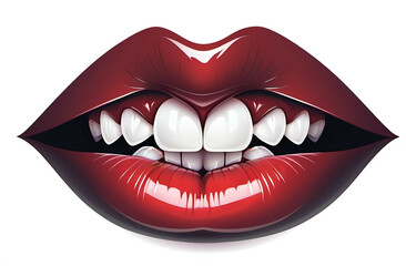 Obraz premium lips isolated on white background