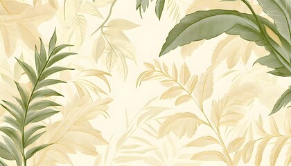 Elegant Tropical Leaves Pattern Design
