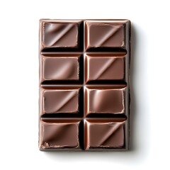 Obraz premium Dark Chocolate Bar on Firm White Background