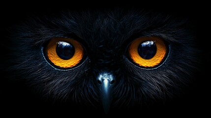 Close-up portrait of owl eyes