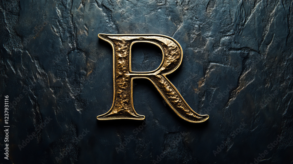 Fototapete set of alphabet symbols and elements of letter r, such a logo. rasterized version also available in 