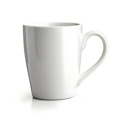 Obraz premium Elegant White Coffee Mug on White Background
